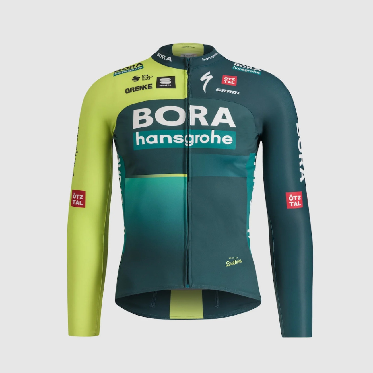 
                SPORTFUL Cyklistický dres s dlhým rukávom zimný - BORA 2024 - zelená/svetlo zelená XL
            