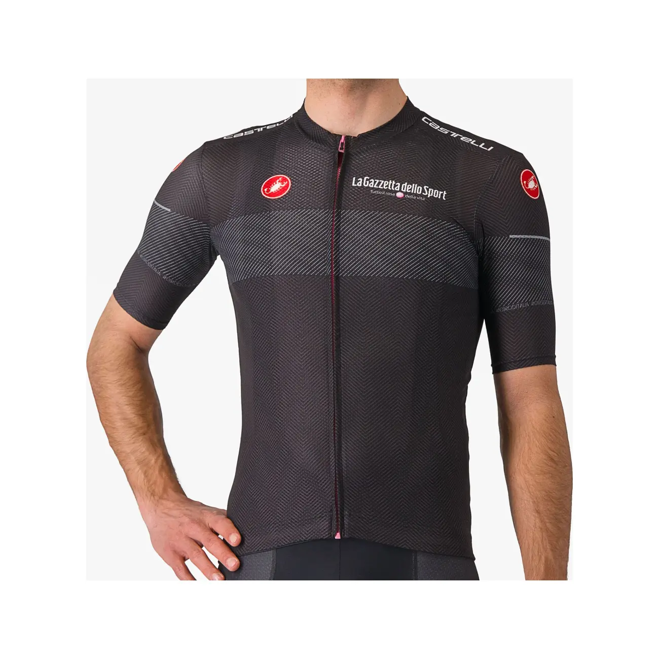 CASTELLI Cyklistický dres s krátkym rukávom - #GIRO107 CLASSIFICATION - čierna XS