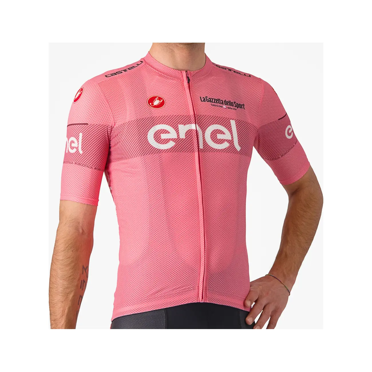 CASTELLI Cyklistický dres s krátkym rukávom - #GIRO107 CLASSIFICATION - ružová S