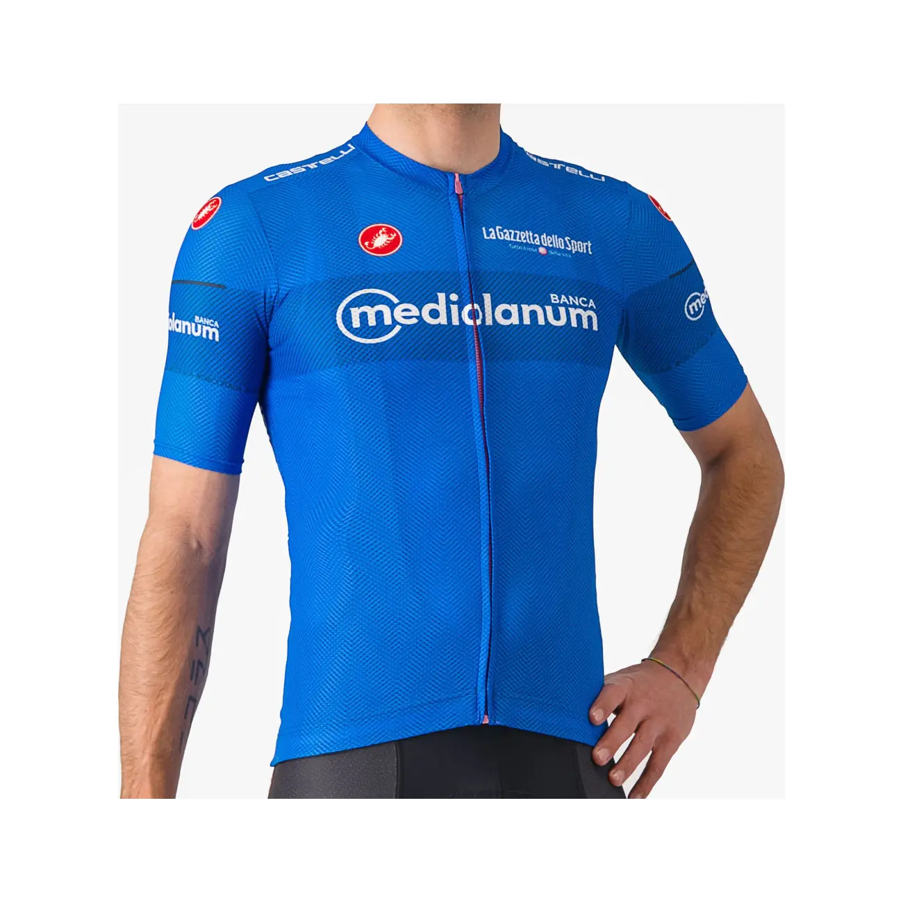CASTELLI Cyklistický dres s krátkym rukávom - #GIRO107 CLASSIFICATION - modrá S
