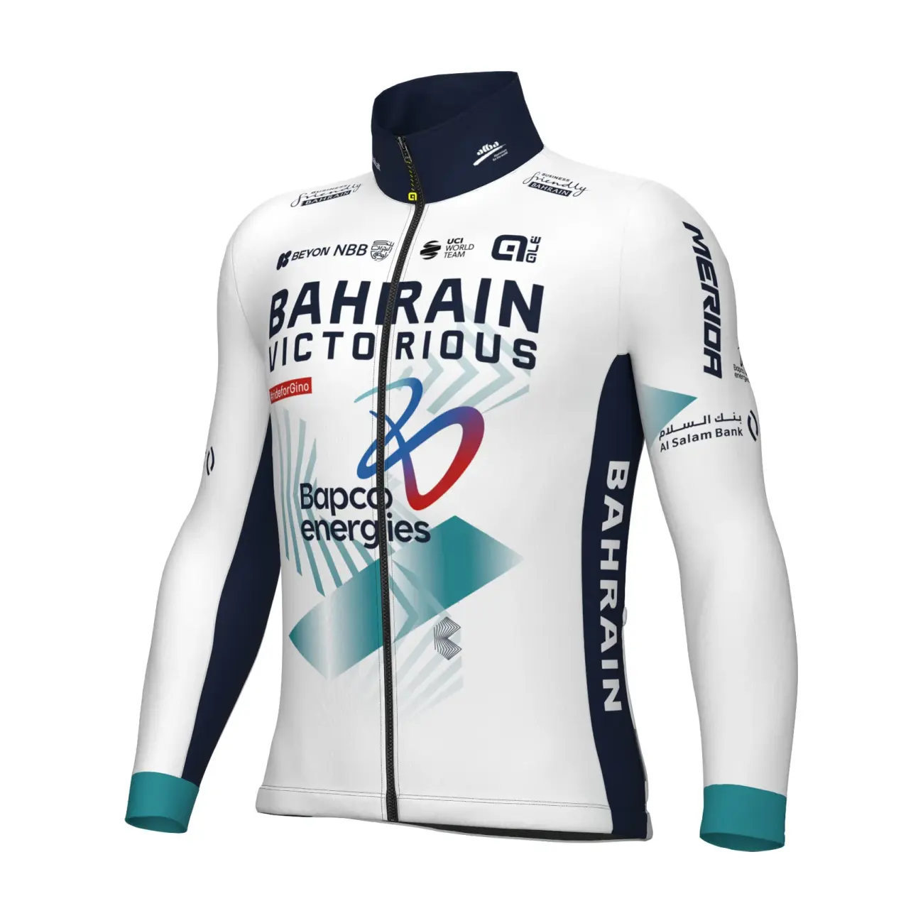 
                ALÉ Cyklistická zateplená bunda - BAHRAIN VICTORIOUS 2024 - biela/modrá
            