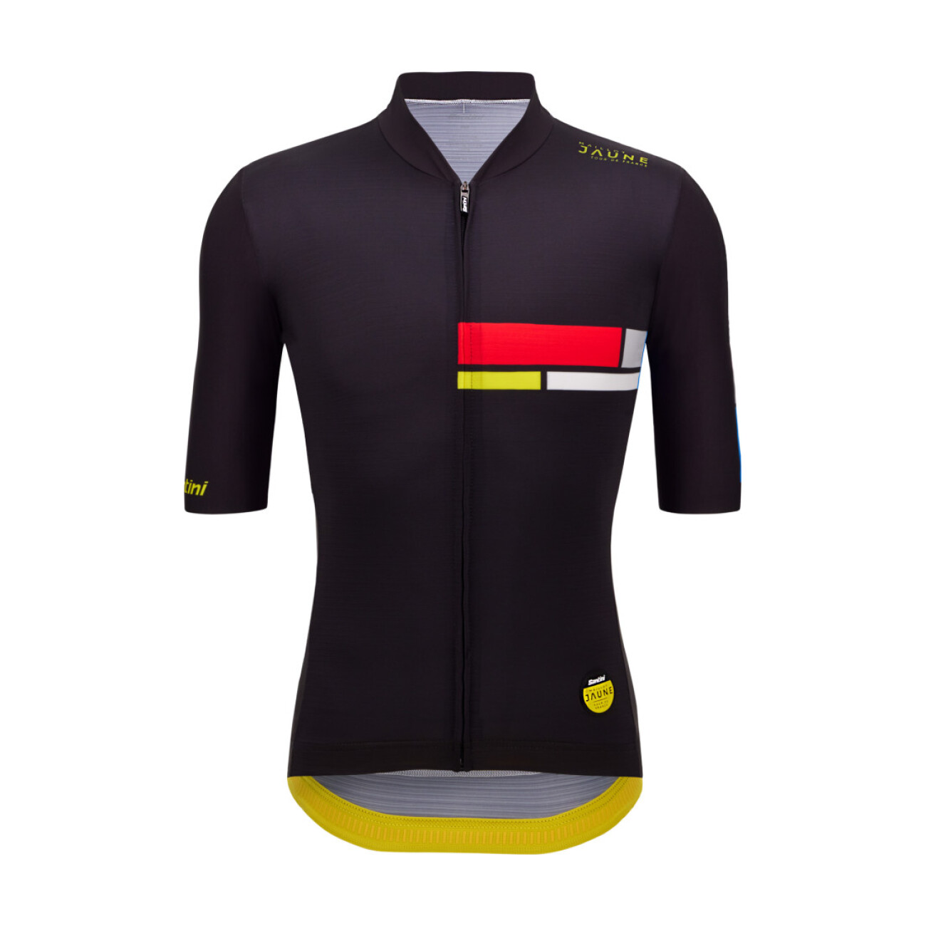 
                SANTINI Cyklistický dres s krátkym rukávom - TDF MAILLOT JAUNE ALPE D\'HUEZ - čierna/viacfarebná M
            