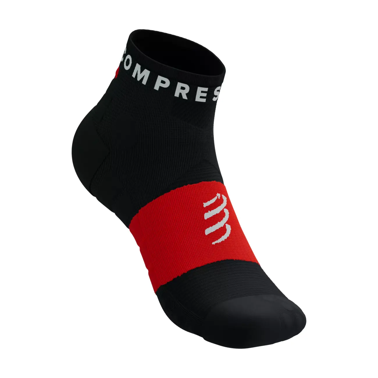 
                COMPRESSPORT Cyklistické ponožky členkové - ULTRA TRAIL - čierna/červená
            