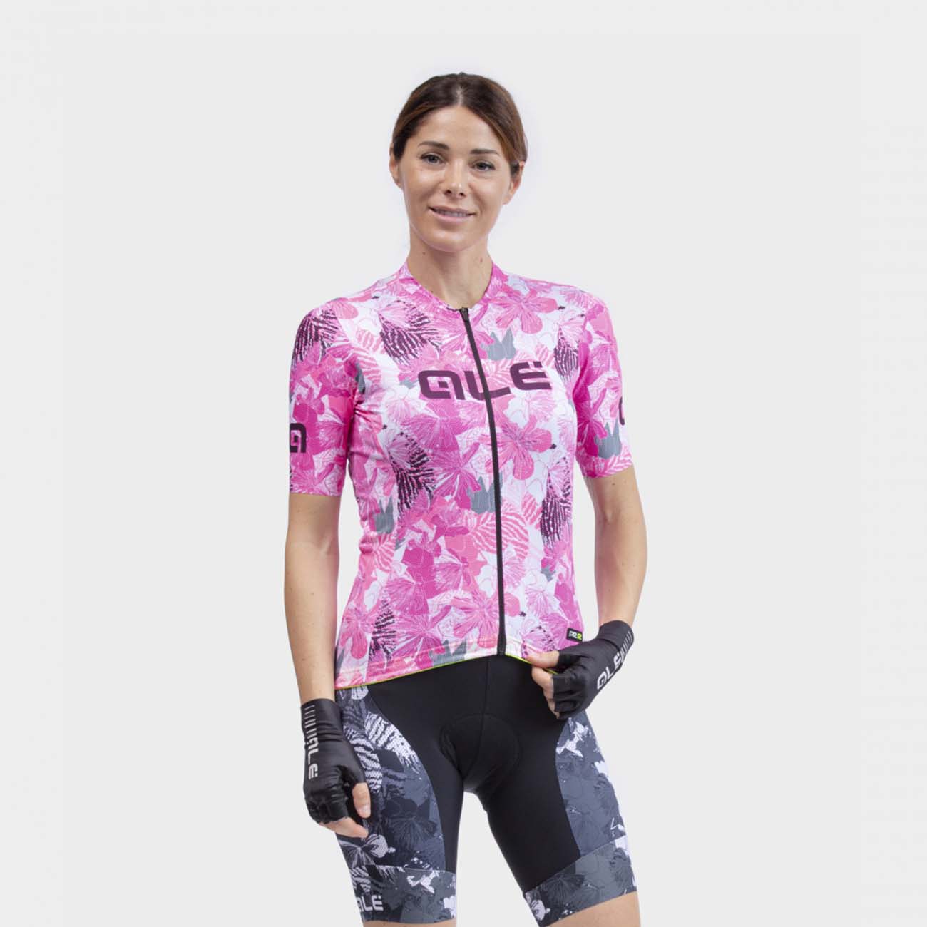 
                ALÉ Cyklistický dres s krátkym rukávom - PR-R AMAZZONIA LADY - biela/ružová
            