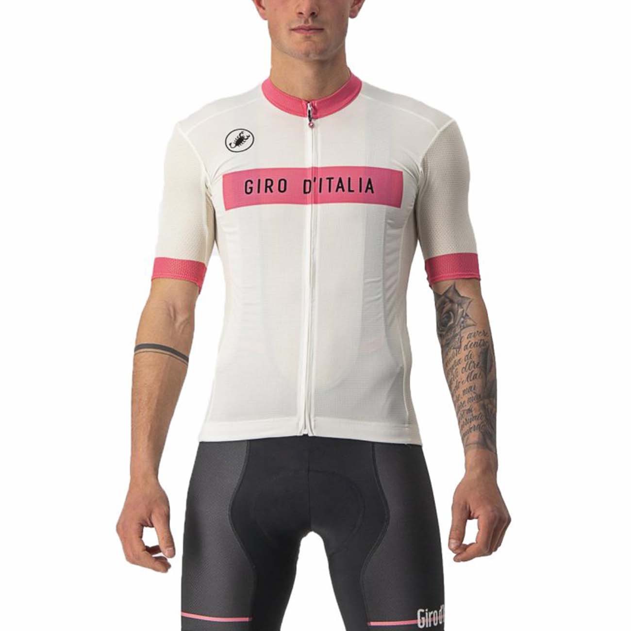 
                CASTELLI Cyklistický dres s krátkym rukávom - GIRO D\'ITALIA 2024 - biela M
            