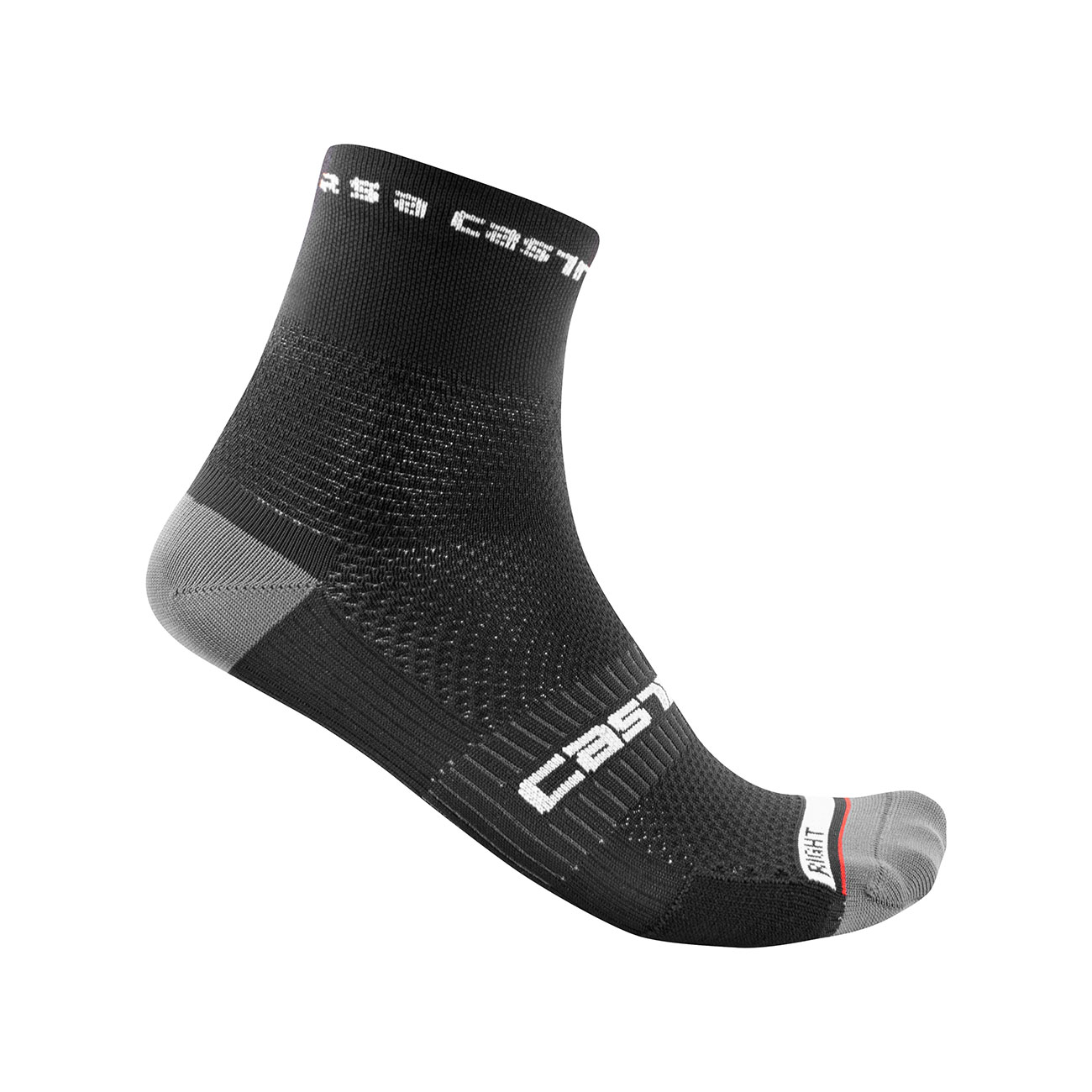 
                CASTELLI Cyklistické ponožky klasické - ROSSO CORSA PRO 9 - čierna 2XL
            