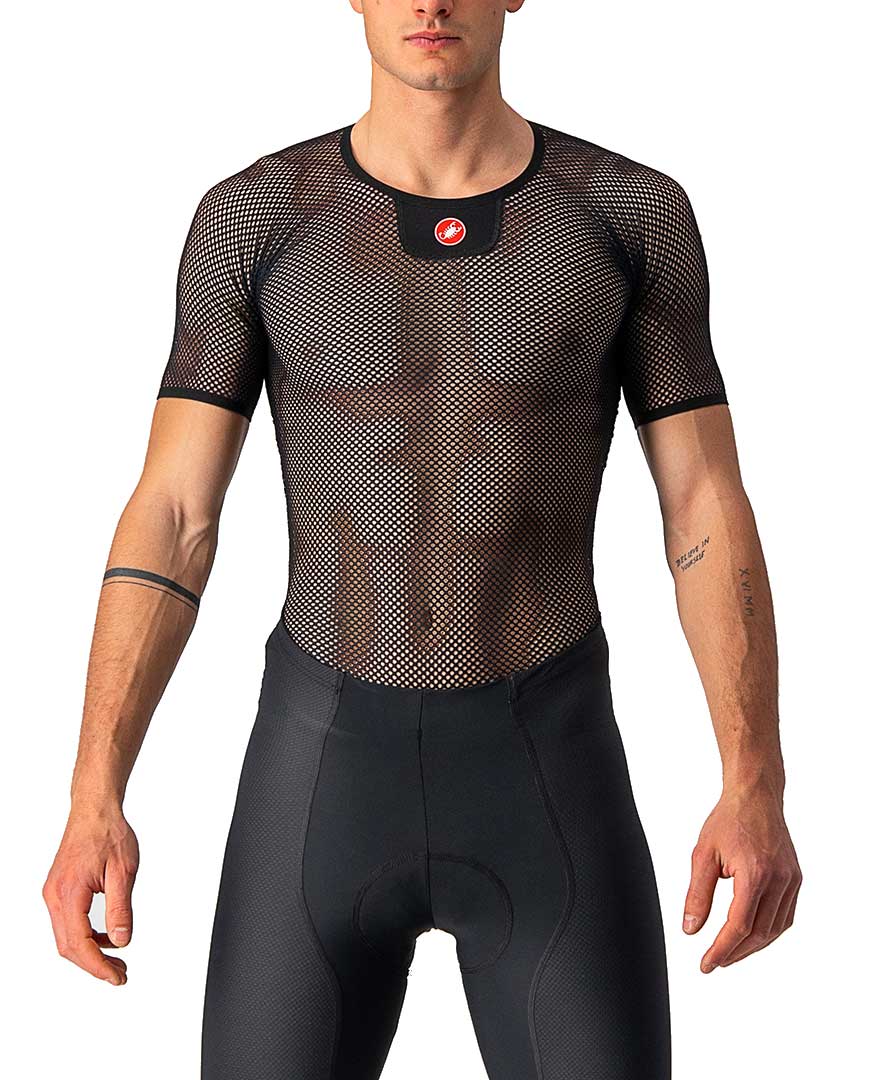 
                CASTELLI Cyklistické tričko s krátkym rukávom - CORE MESH 3 - čierna L-XL
            