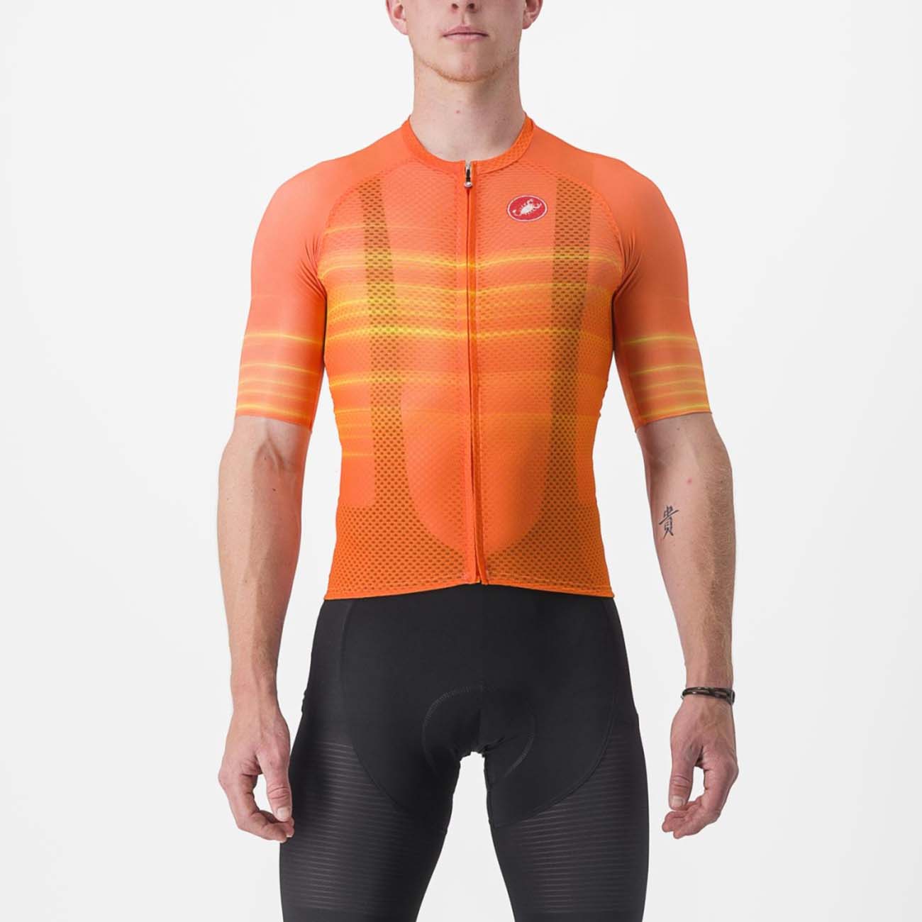 
                CASTELLI Cyklistický dres s krátkym rukávom - CLIMBER\'S 3.0 - oranžová M
            