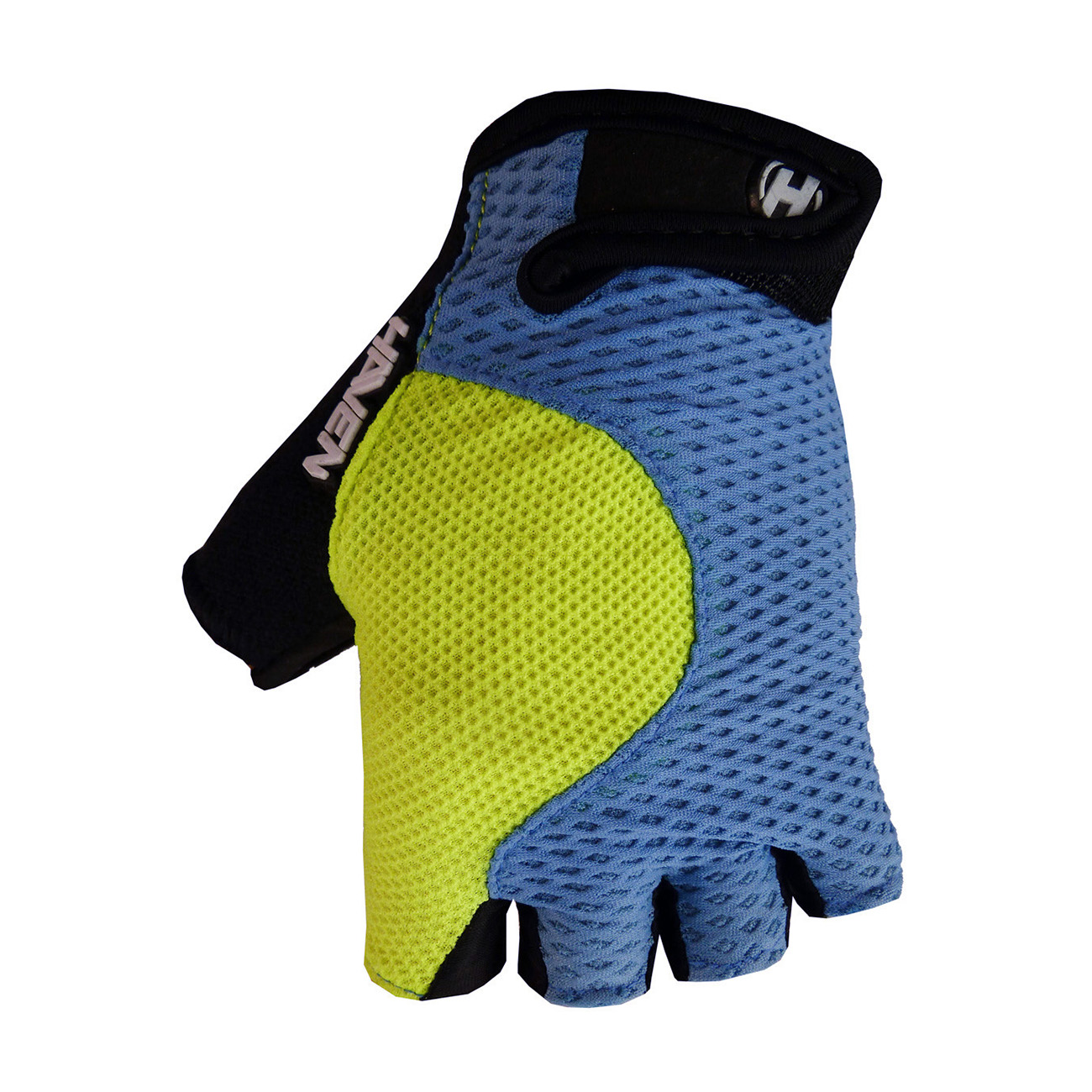 
                HAVEN Cyklistické rukavice krátkoprsté - KIOWA SHORT - čierna/modrá/zelená M
            