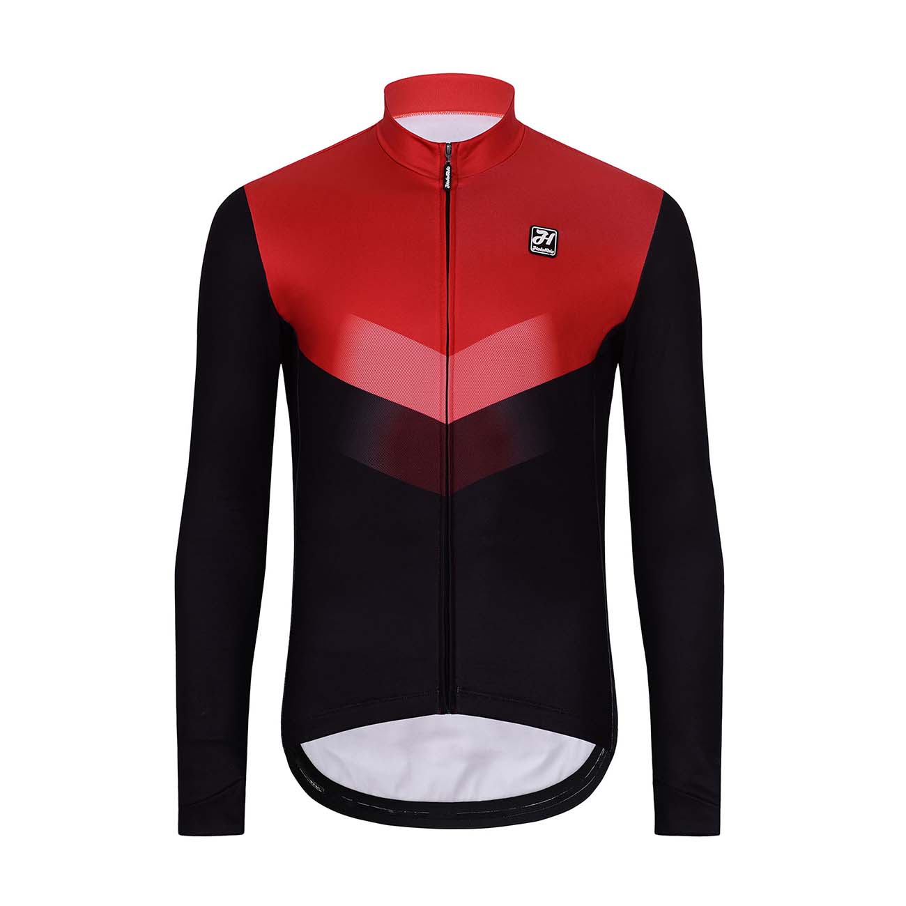 
                HOLOKOLO Cyklistický dres s dlhým rukávom zimný - ARROW WINTER - čierna/červená XS
            