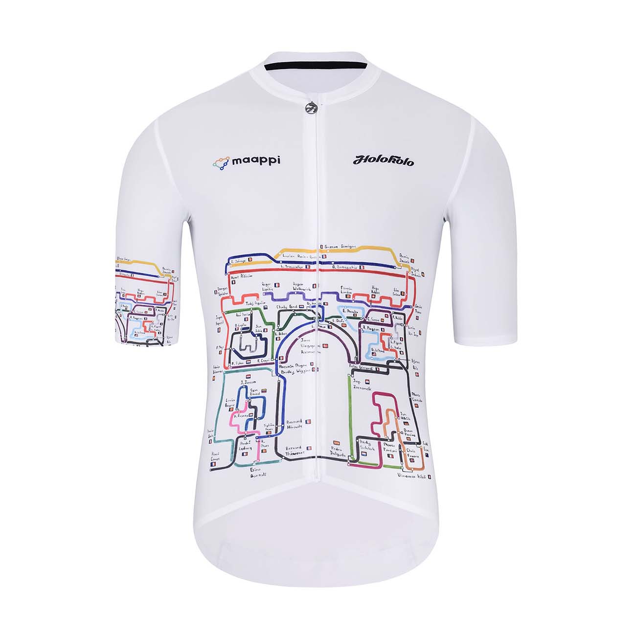 
                HOLOKOLO Cyklistický dres s krátkym rukávom - MAAPPI II. ELITE - viacfarebná/biela 5XL
            