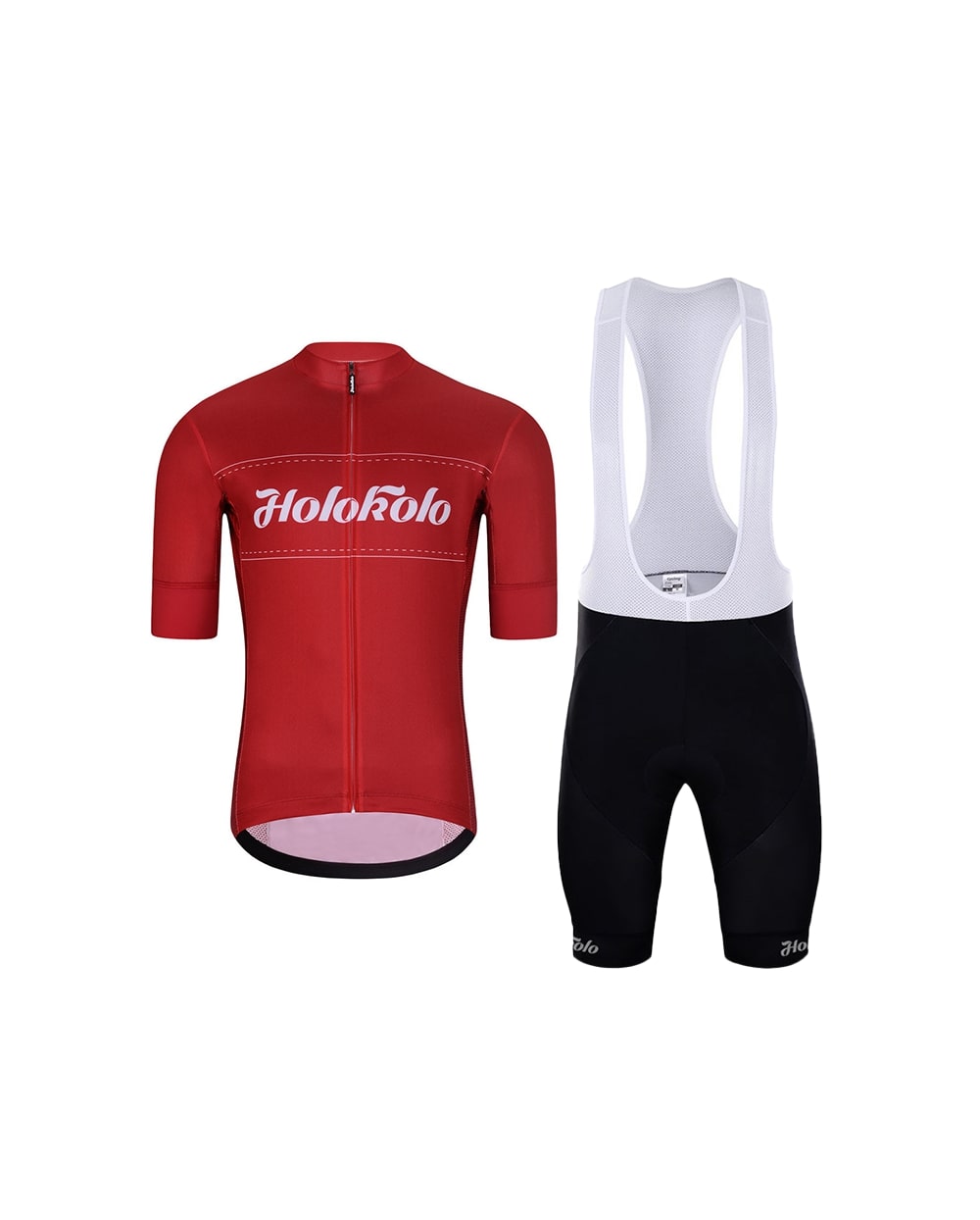 
                HOLOKOLO Cyklistický krátky dres a krátke nohavice - GEAR UP  - čierna/červená
            