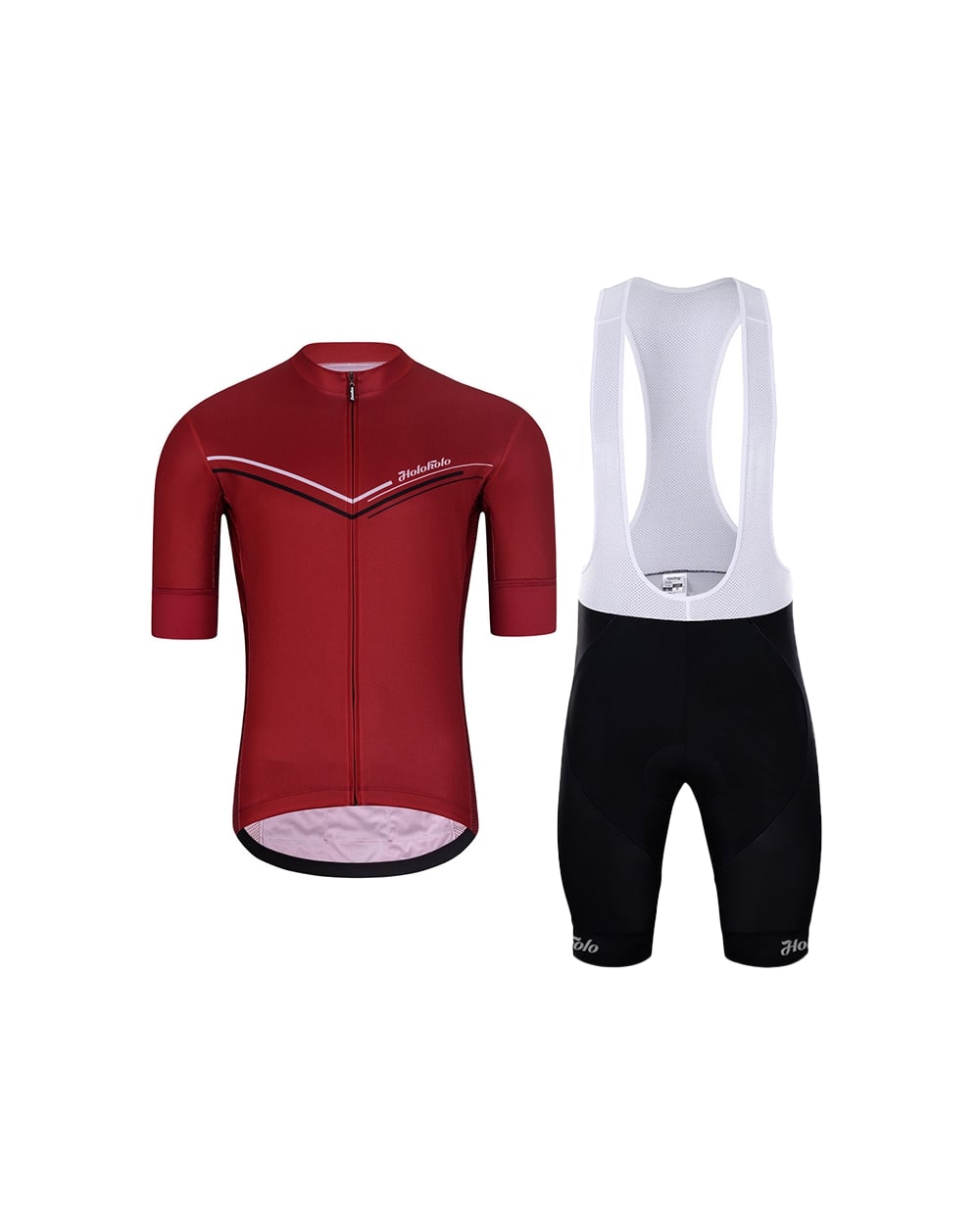 
                HOLOKOLO Cyklistický krátky dres a krátke nohavice - LEVEL UP  - červená/čierna
            