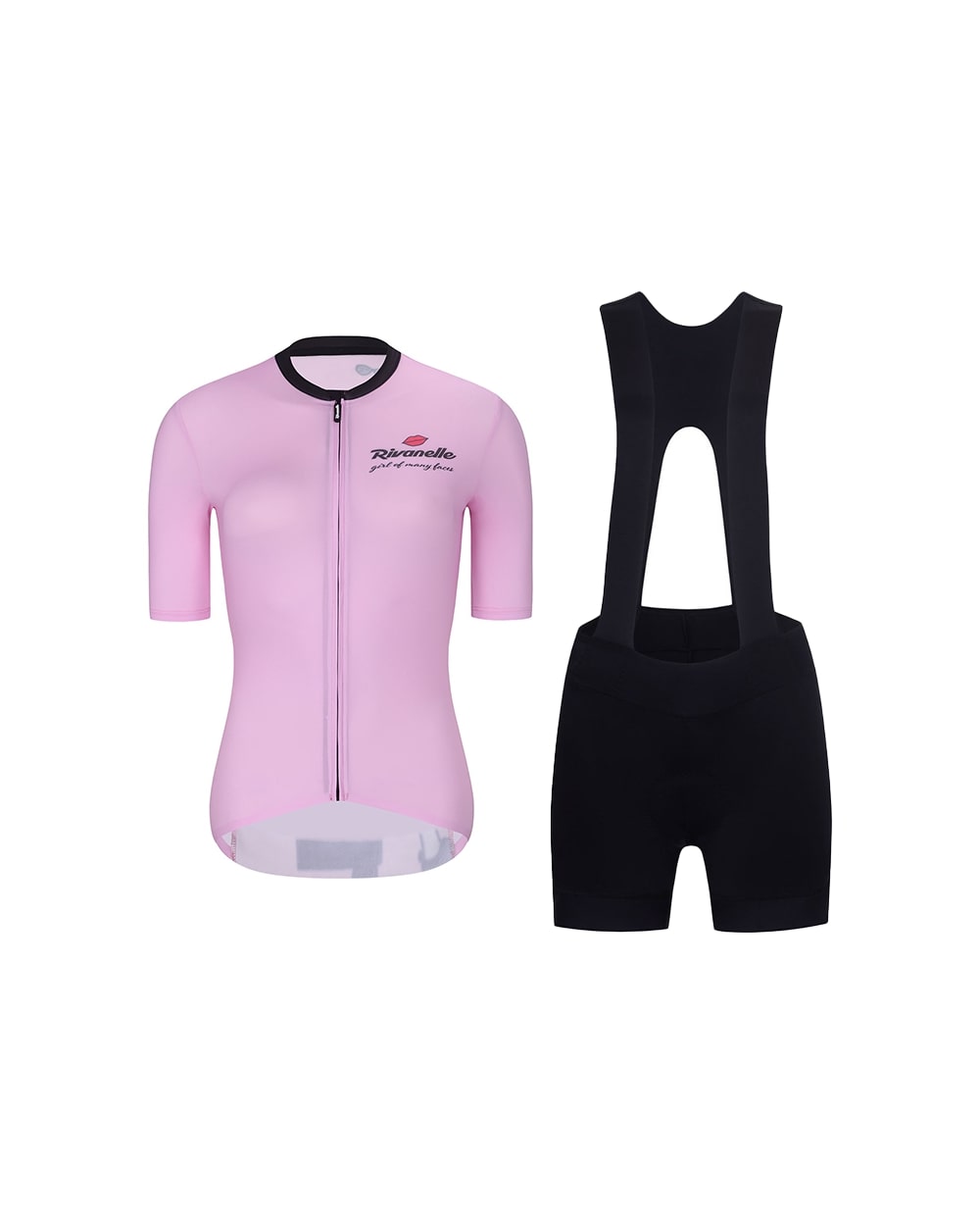 
                RIVANELLE BY HOLOKOLO Cyklistický krátky dres a krátke nohavice - VOGUE  - ružová/čierna
            