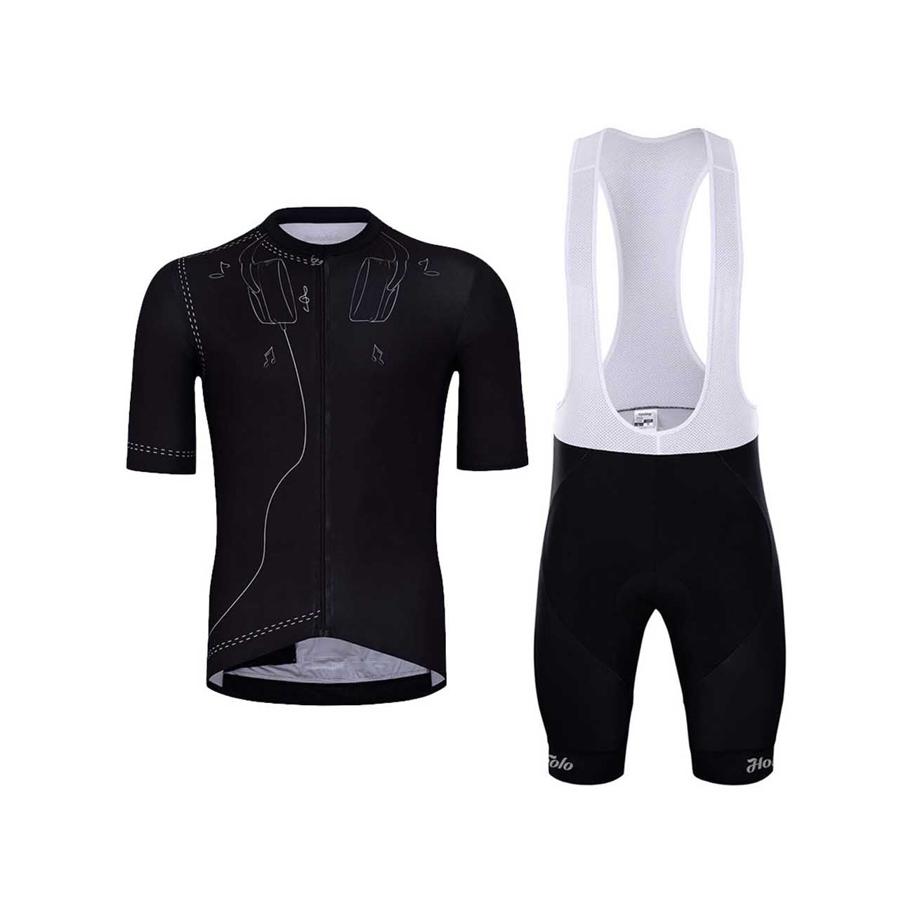 
                HOLOKOLO Cyklistický krátky dres a krátke nohavice - PLAYFUL ELITE - čierna
            