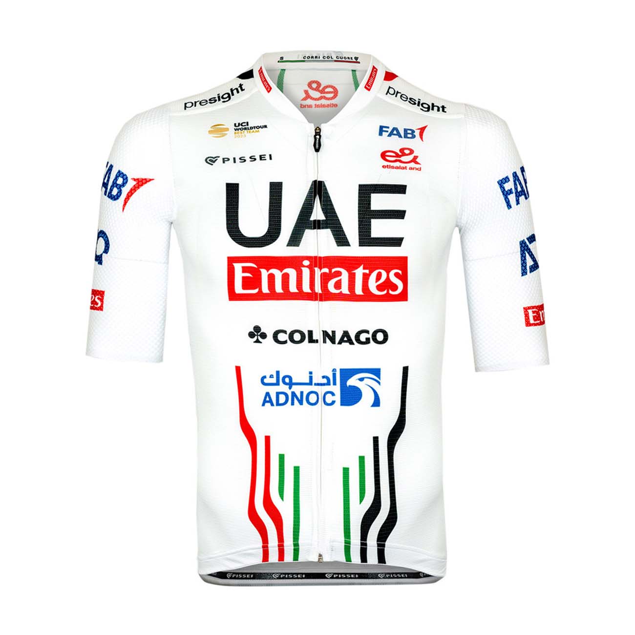 
                PISSEI Cyklistický dres s krátkym rukávom - UAE TEAM EMIRATES OFFICIAL 2024 - biela/čierna/červená L
            