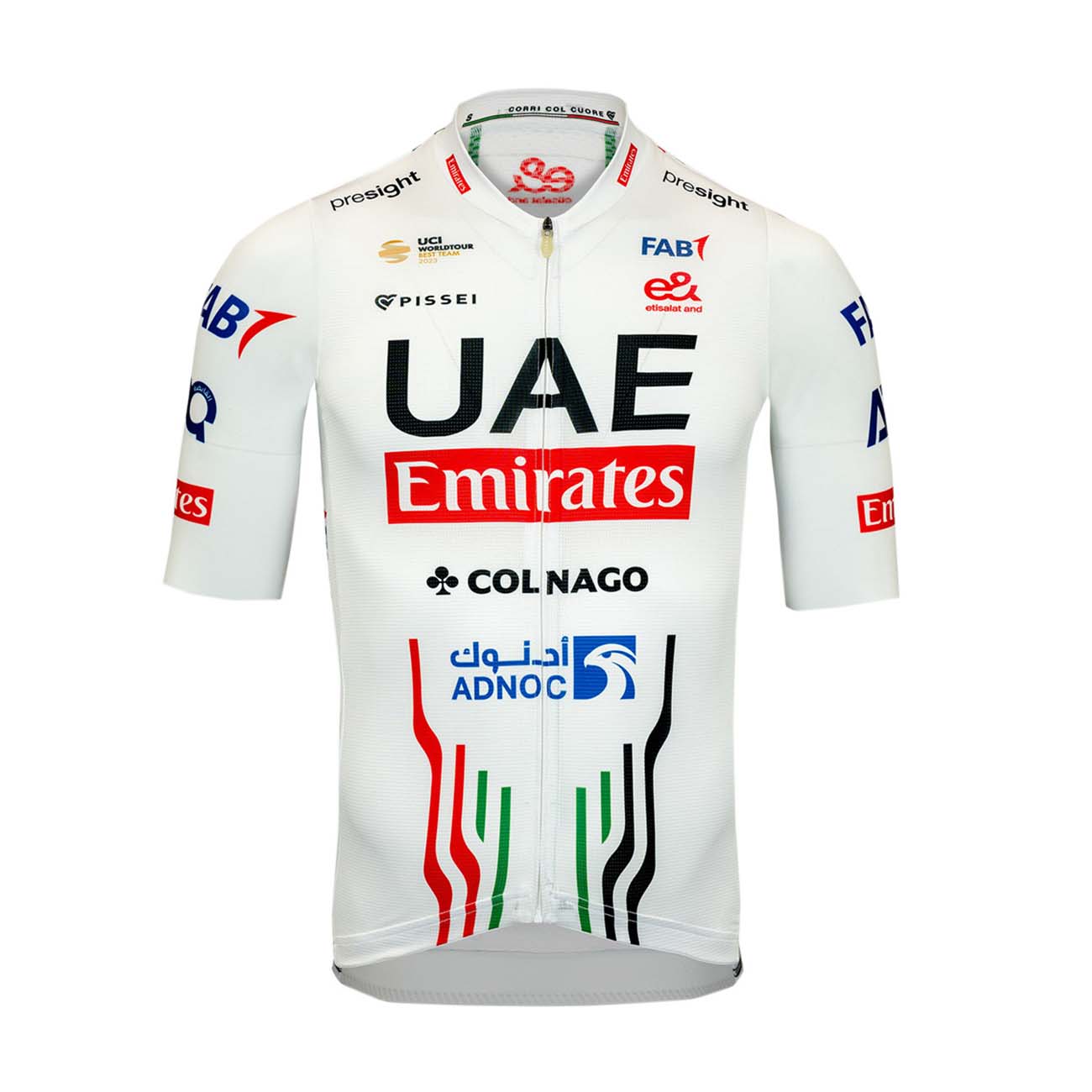 
                PISSEI Cyklistický dres s krátkym rukávom - UAE TEAM EMIRATES 2024 - červená/biela/čierna
            