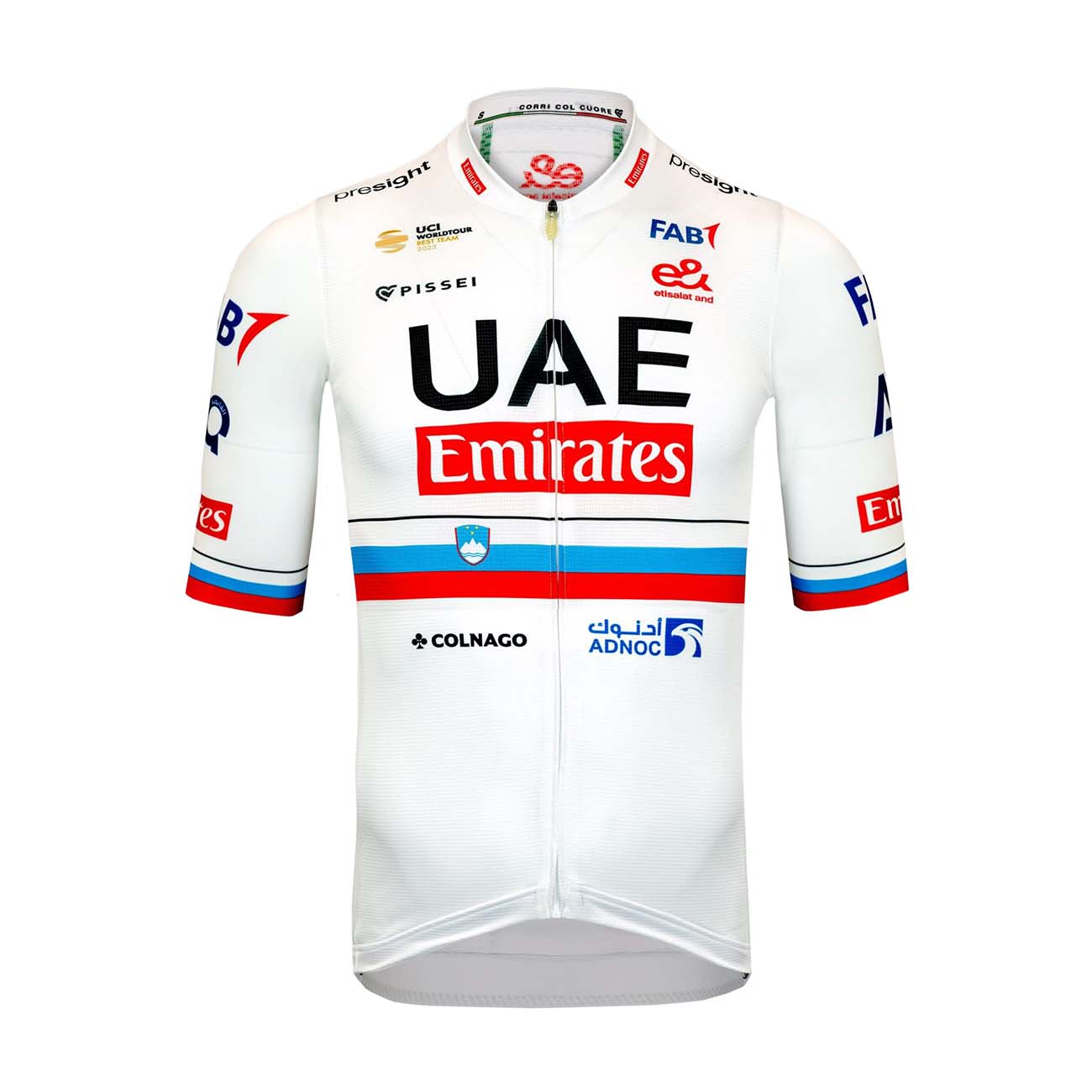 
                PISSEI Cyklistický dres s krátkym rukávom - UAE TEAM EMIRATES SLOVENIAN 2024 - červená/biela L
            