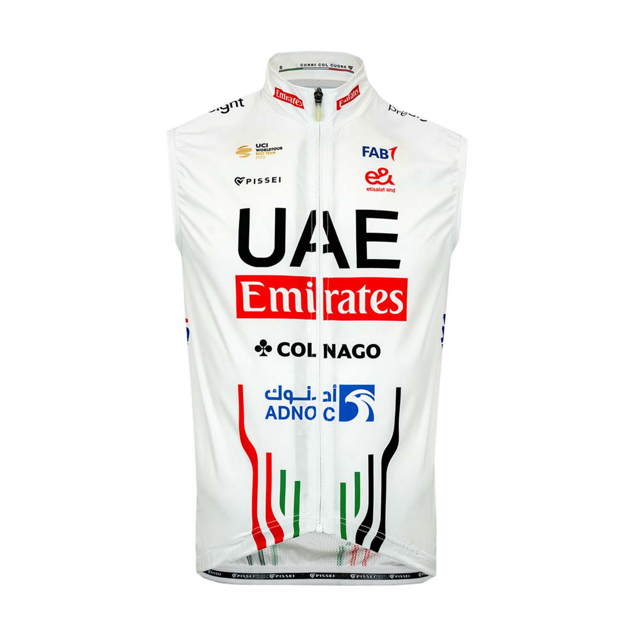 
                PISSEI Cyklistická vesta - UAE 2023 - biela S
            