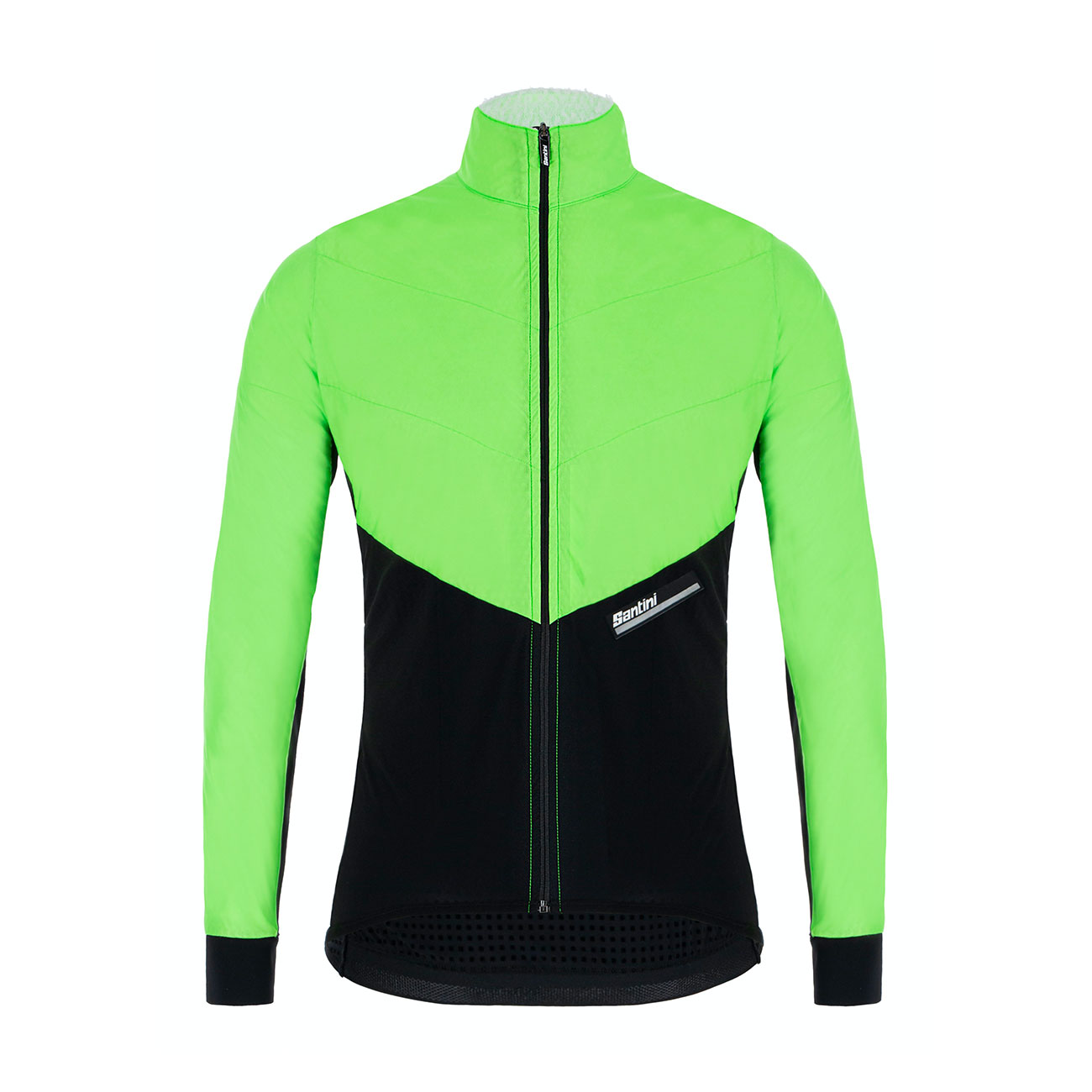 E-shop SANTINI Cyklistická vodeodolná pláštenka - REDUX VIGOR - zelená/čierna L