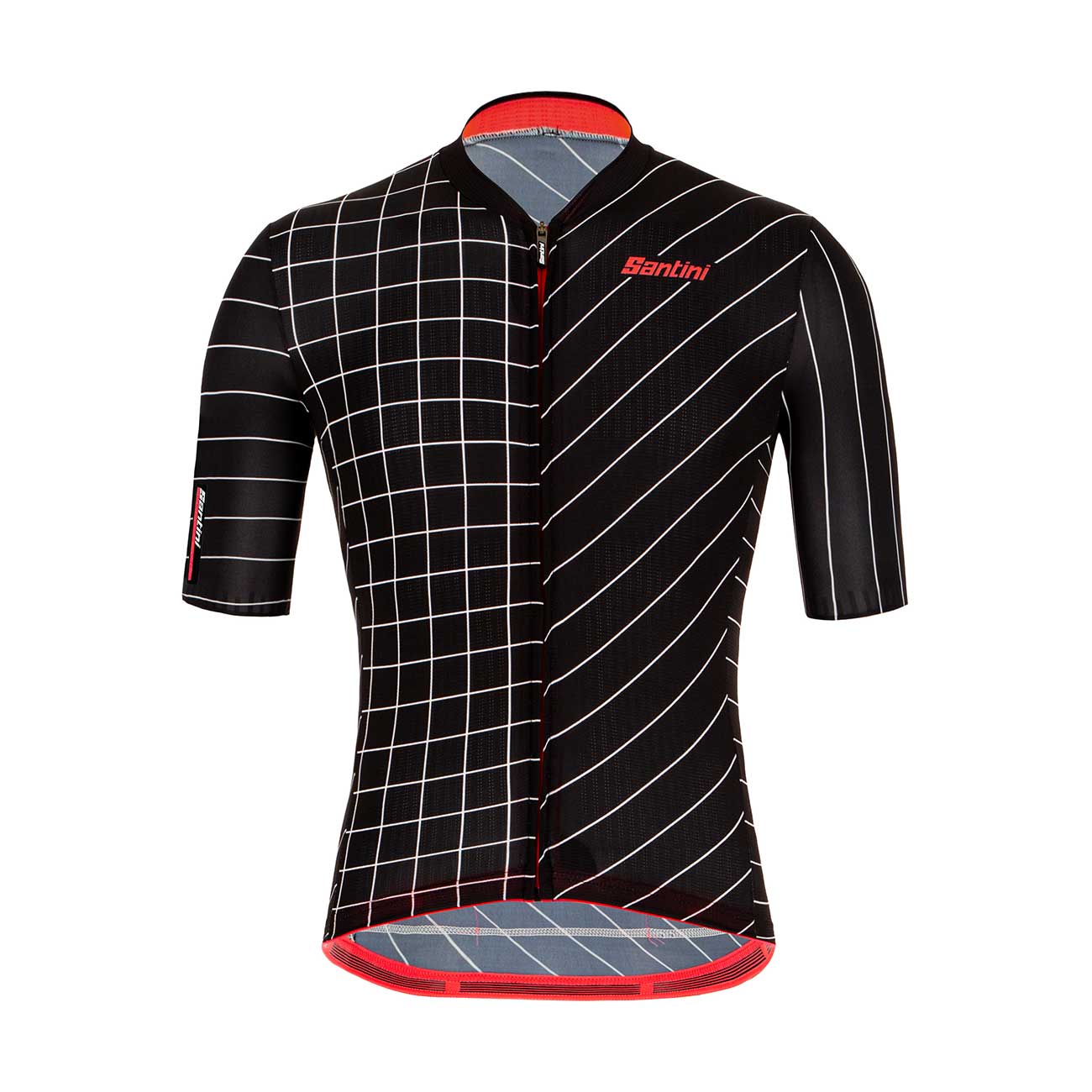 
                SANTINI Cyklistický dres s krátkym rukávom - SLEEK DINAMO - čierna/červená M
            