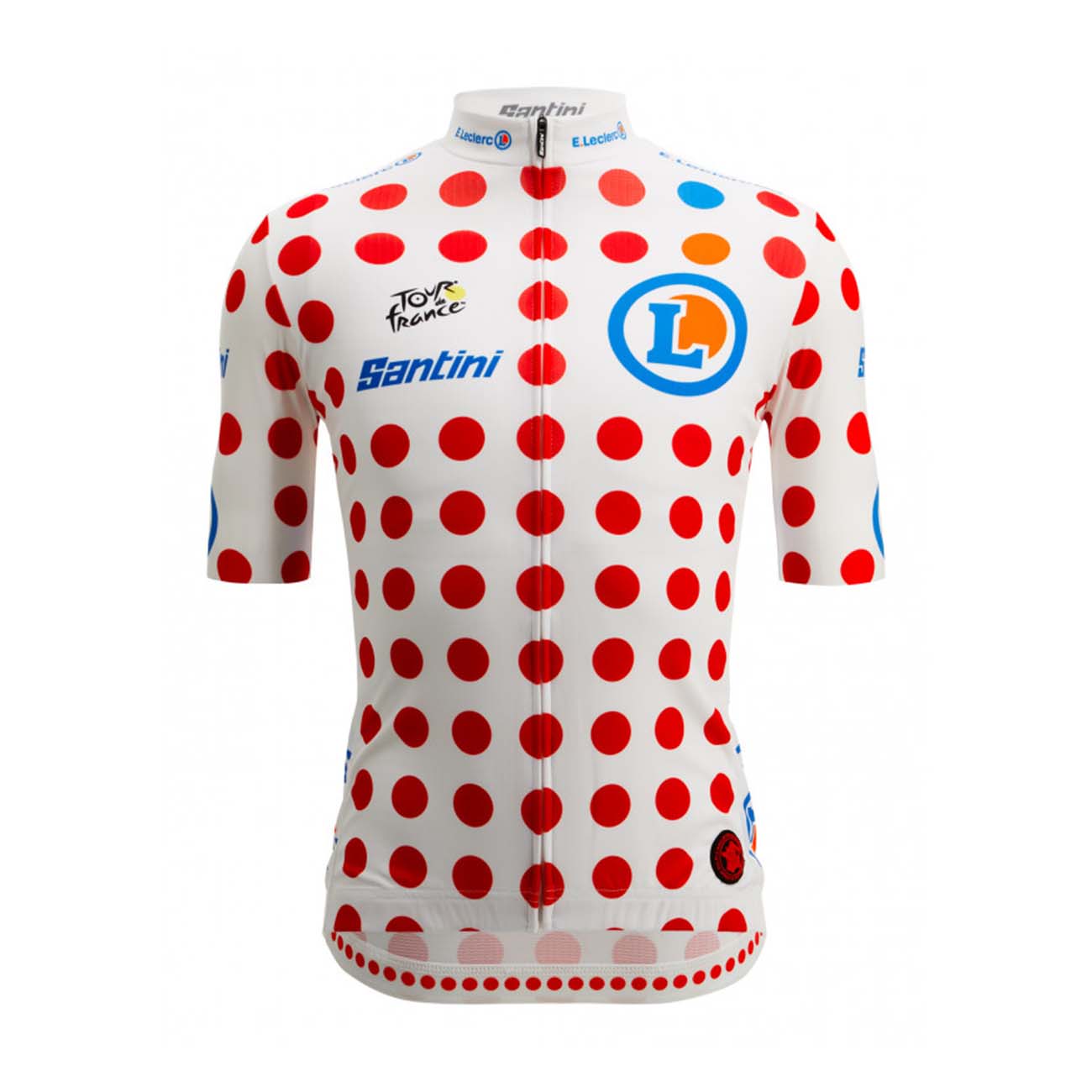 
                SANTINI Cyklistický dres s krátkym rukávom - TOUR DE FRANCE 2023 - červená/biela 5XL
            