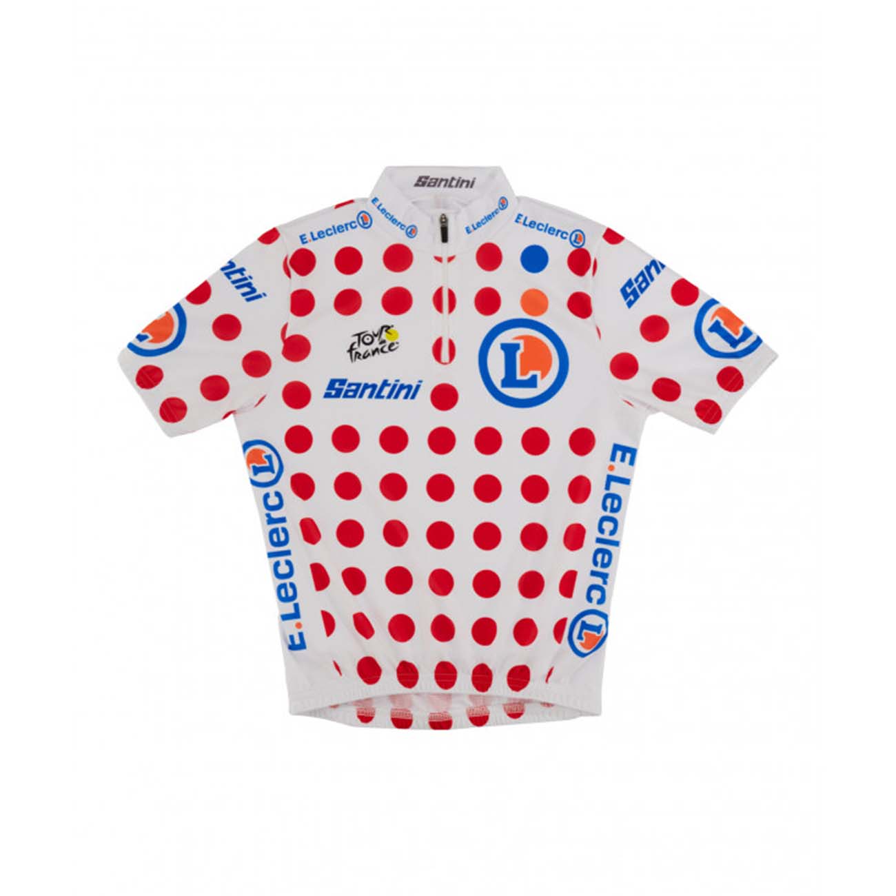 
                SANTINI Cyklistický dres s krátkym rukávom - TOUR DE FRANCE - červená/biela 7Y
            