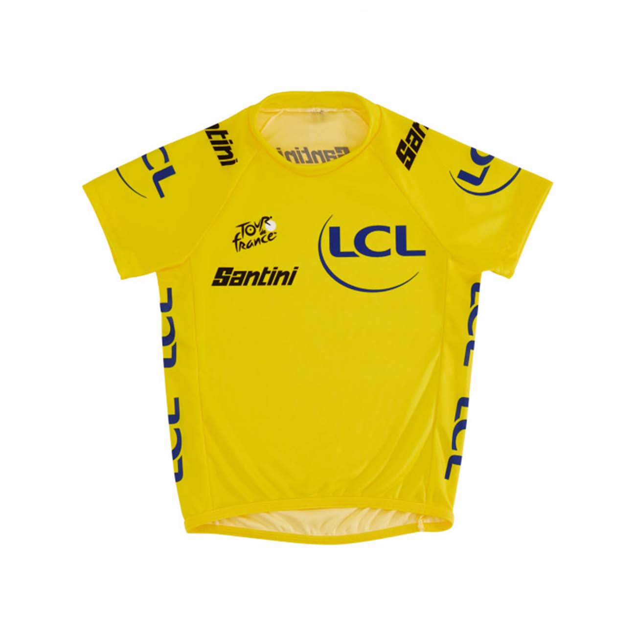
                SANTINI Cyklistický dres s krátkym rukávom - TOUR DE FRANCE 2023 - žltá UNI KIDS
            