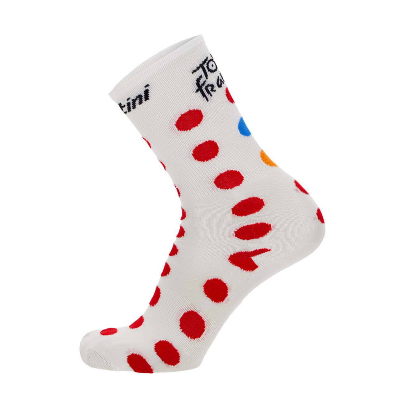
                SANTINI Cyklistické ponožky klasické - TOUR DE FRANCE 2023 - červená/biela XL
            