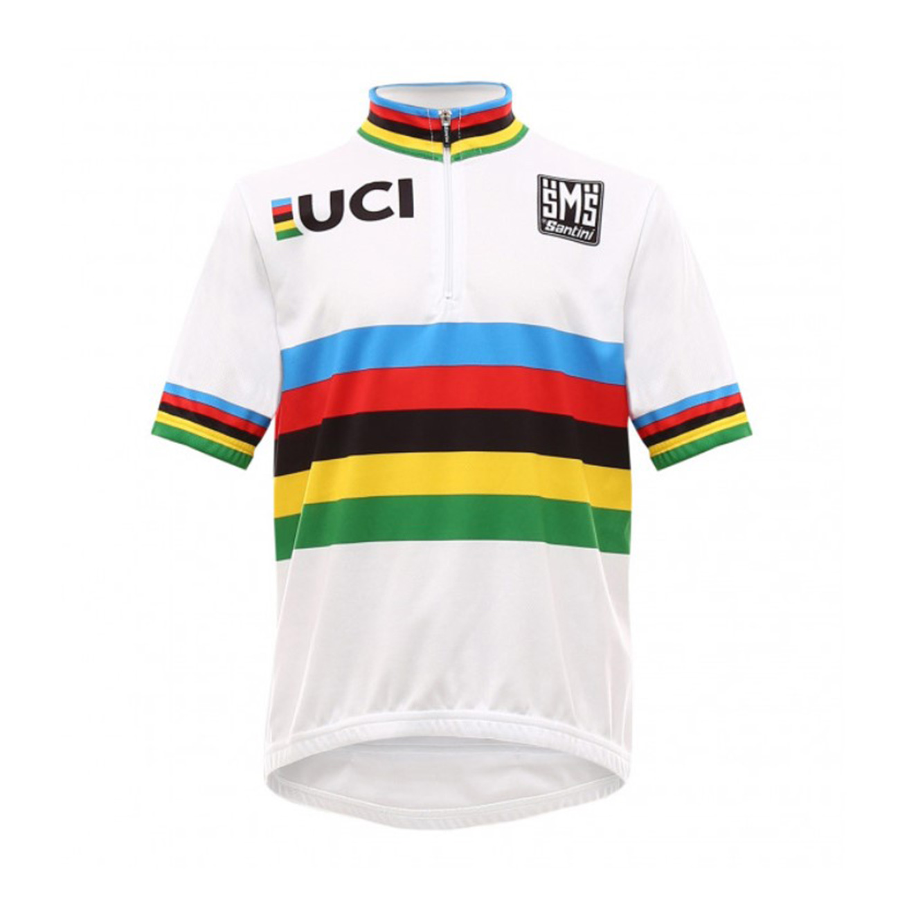 
                SANTINI Cyklistický dres s krátkym rukávom - UCI KIDS - viacfarebná/biela 9Y
            