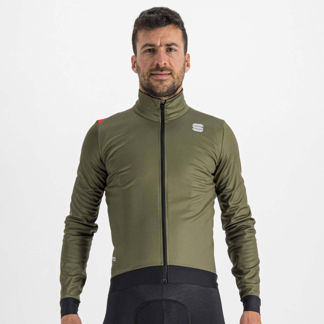 
                SPORTFUL Cyklistická vetruodolná bunda - FIANDRE PRO MEDIUM - zelená/čierna XL
            