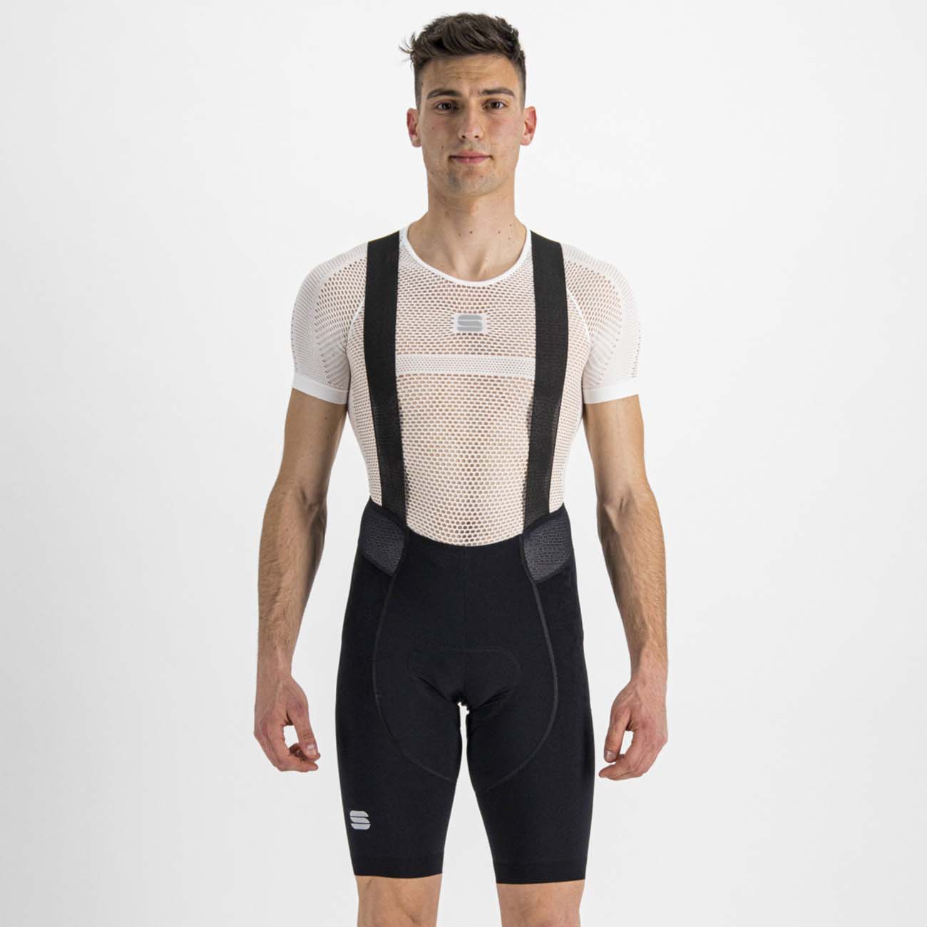 
                SPORTFUL Cyklistické nohavice krátke s trakmi - TOTAL COMFORT - čierna S
            